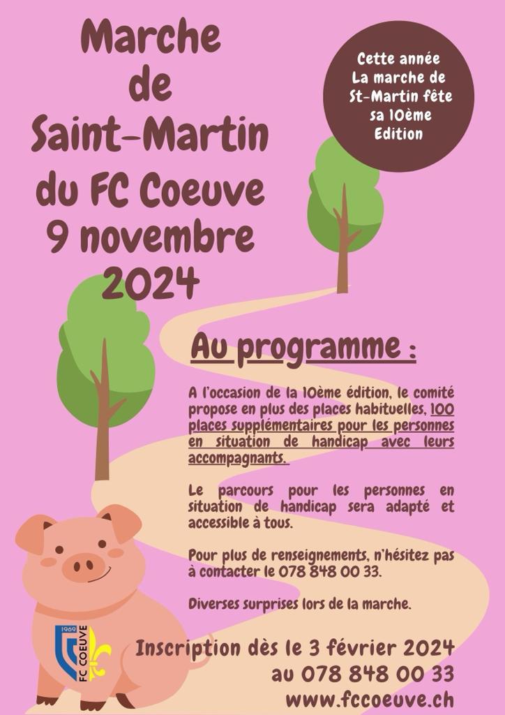 10 ème édition 🐽🥳🎉
Des suprises, une nouvelle approche afin de contenter tout le monde. 
Des transports publiques mis en place. 

Prix 70.- 

Personnes en situation handicap et éducateur hésitez pas à prendre des renseignements au 078.848.00.33

Isabelle répond au téléphone et vous  guidera 😊

Merci pour votre confiance ⚽